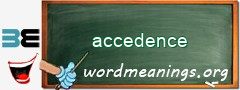 WordMeaning blackboard for accedence